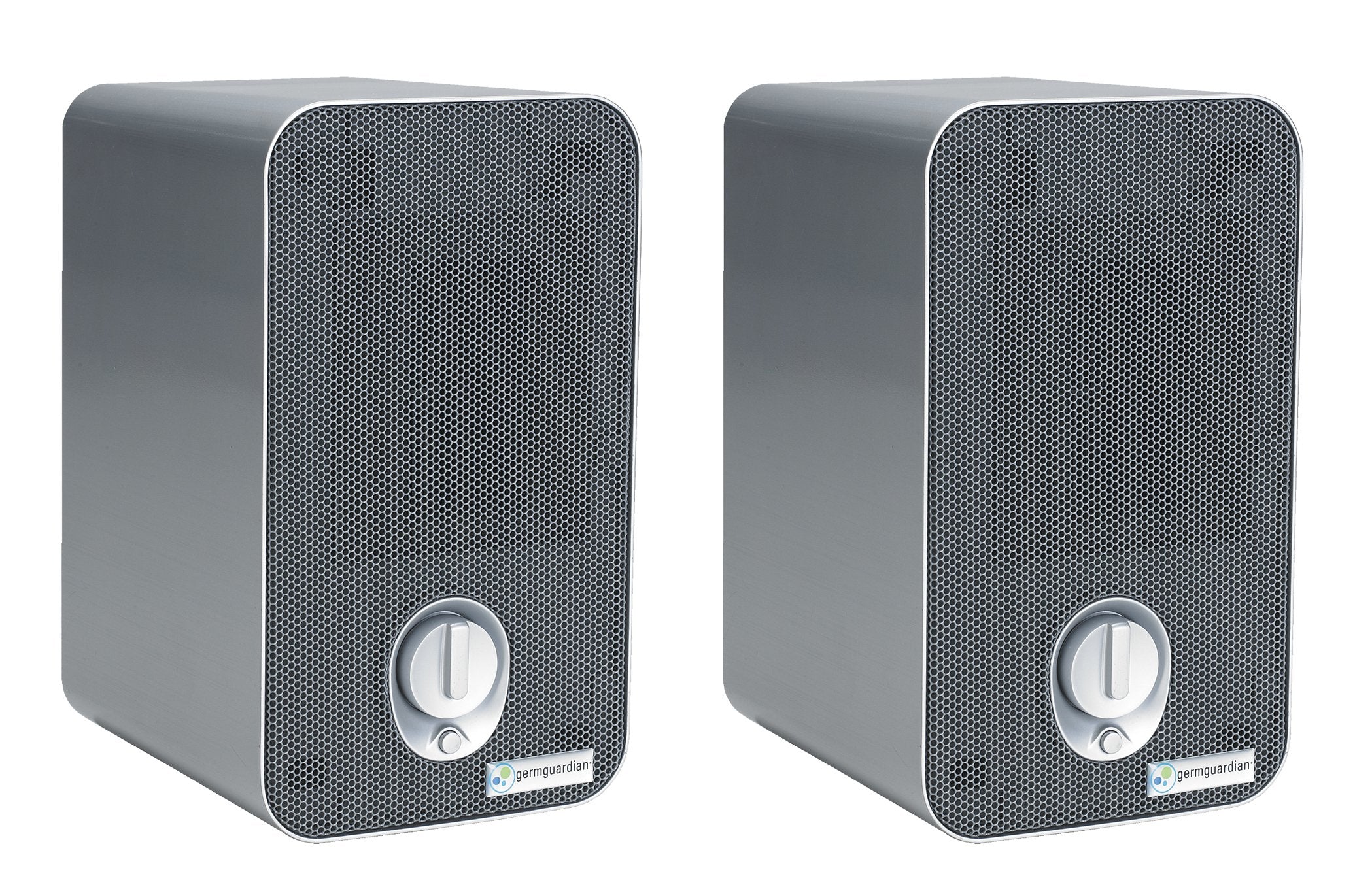 GermGuardian Air Purifier with HEPA Filter, Removes 99.97% of Pollutants, Covers up to 338 Sq. Foot Room in 1 Hr, UV-C Light Helps Reduce Germs, Zero Ozone Verified, 2-Pack, 11", Silver, AC41002PK