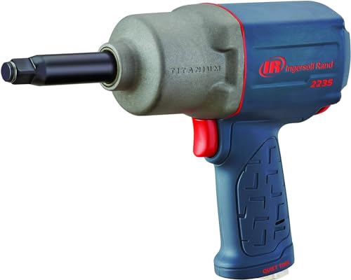 Ingersoll Rand 2235QTIMAX-2 1/2" Air Impact Wrench, 2" Ext Anvil, Quiet, 1300 ft-lb Torque, Titanium Hammercase, Friction Ring Retainer, Pistol