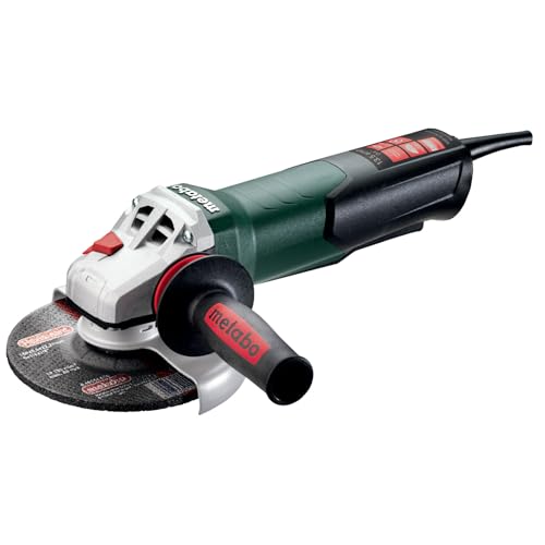 Metabo 6-Inch Angle Grinder, 13.5 Amp, 9,600 RPM, Electronics, Non-locking Paddle Switch, Made in Germany, WEP 15-150 Quick, 600488420, Green