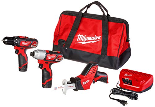Milwaukee 249823 M12 Cordless Lithium-Ion 3-Tool Combo Kit