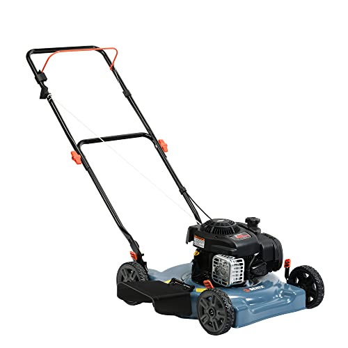 SENIX 20-Inch Gas Lawn Mower with 125 cc 4-Cycle Briggs & Stratton Engine, Side Discharge, 5-Position Single Wheel Height Adjustment (LSPG-L3)
