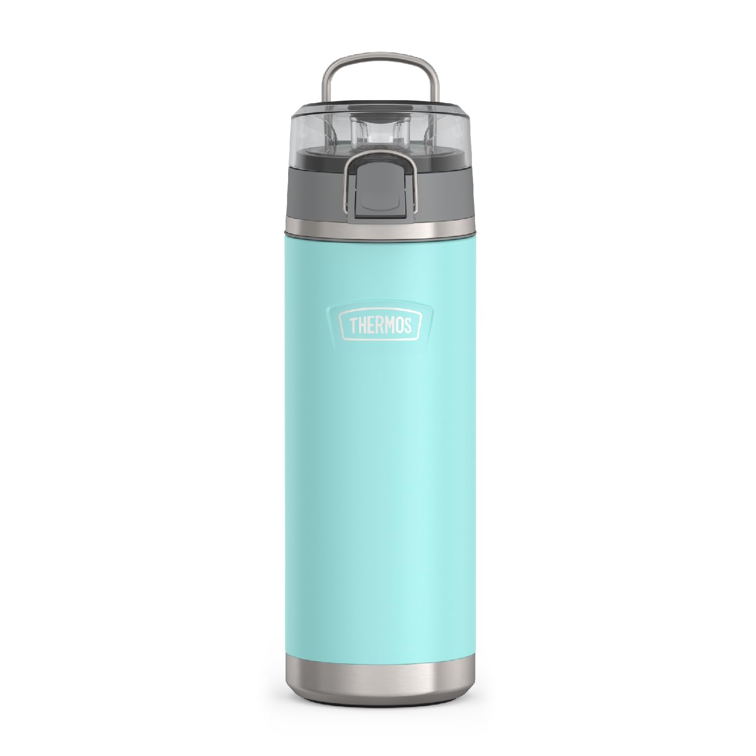 THERMOS ICON SERIES Stainless Steel Water Bottle with Spout - 24 Ounce, Sea Green - Vacuum Insulated Water Bottle with Lid