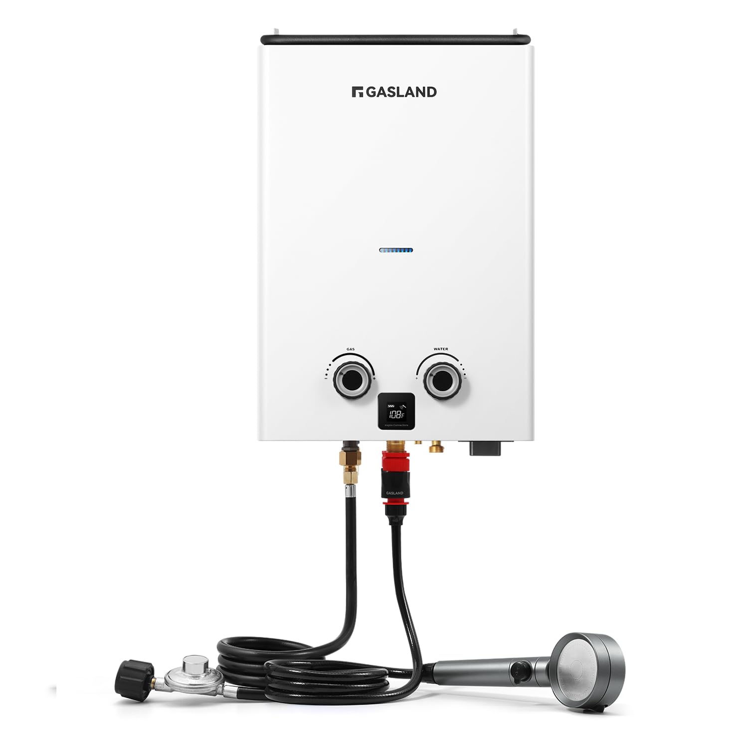 GASLAND 10L Propane Outdoor Tankless Water Heater, Ultra Slim 2.64GPM Portable Propane Shower for Off Grid Camping, G10, 68,000 BTU