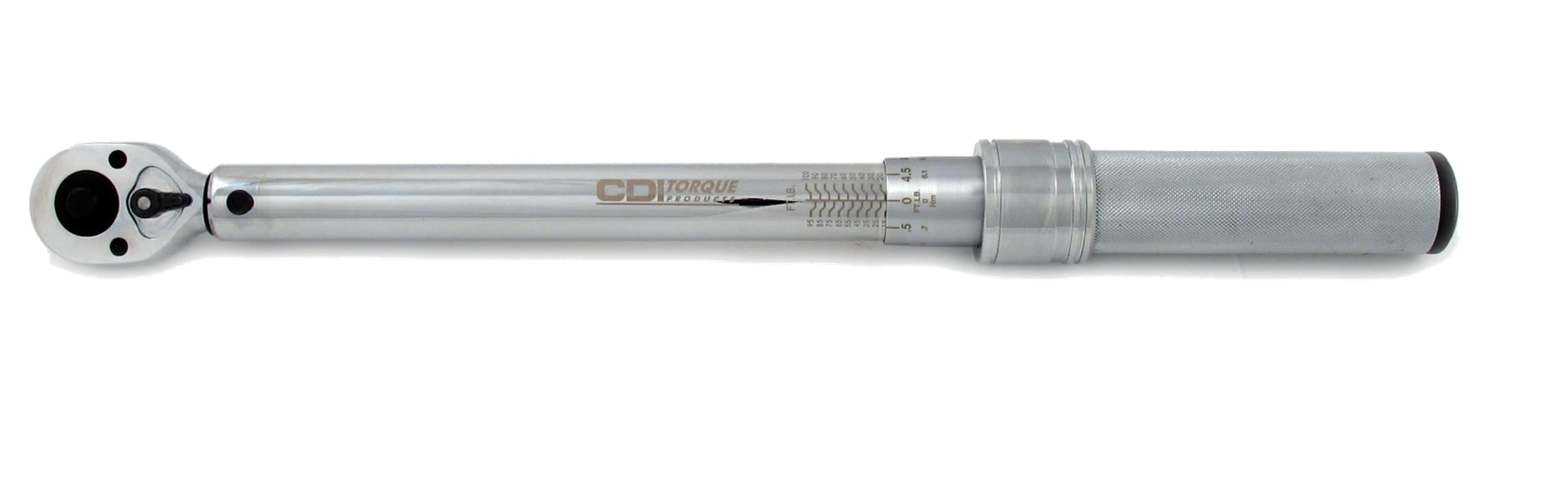 CDI 3/8 Inch Drive Adjustable Click Torque Wrench, Range 100-750 In Lbs / 14.1-81.9 Nm (7502MRMH)