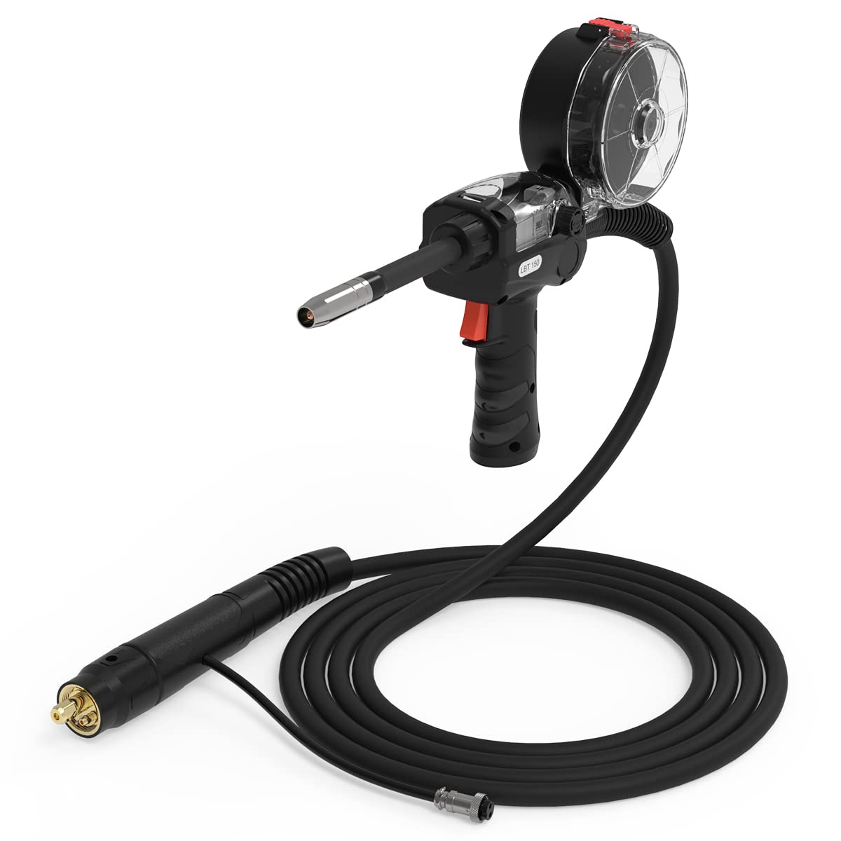 YESWELDER 150A Spool Gun LBT150, 10 FT Cable Fits YESWELDER MIG-250 PRO MIG-205DS YWM-211P,YWM-200 Mig Welder，European Connector Welder with 2-Pin Control Switch