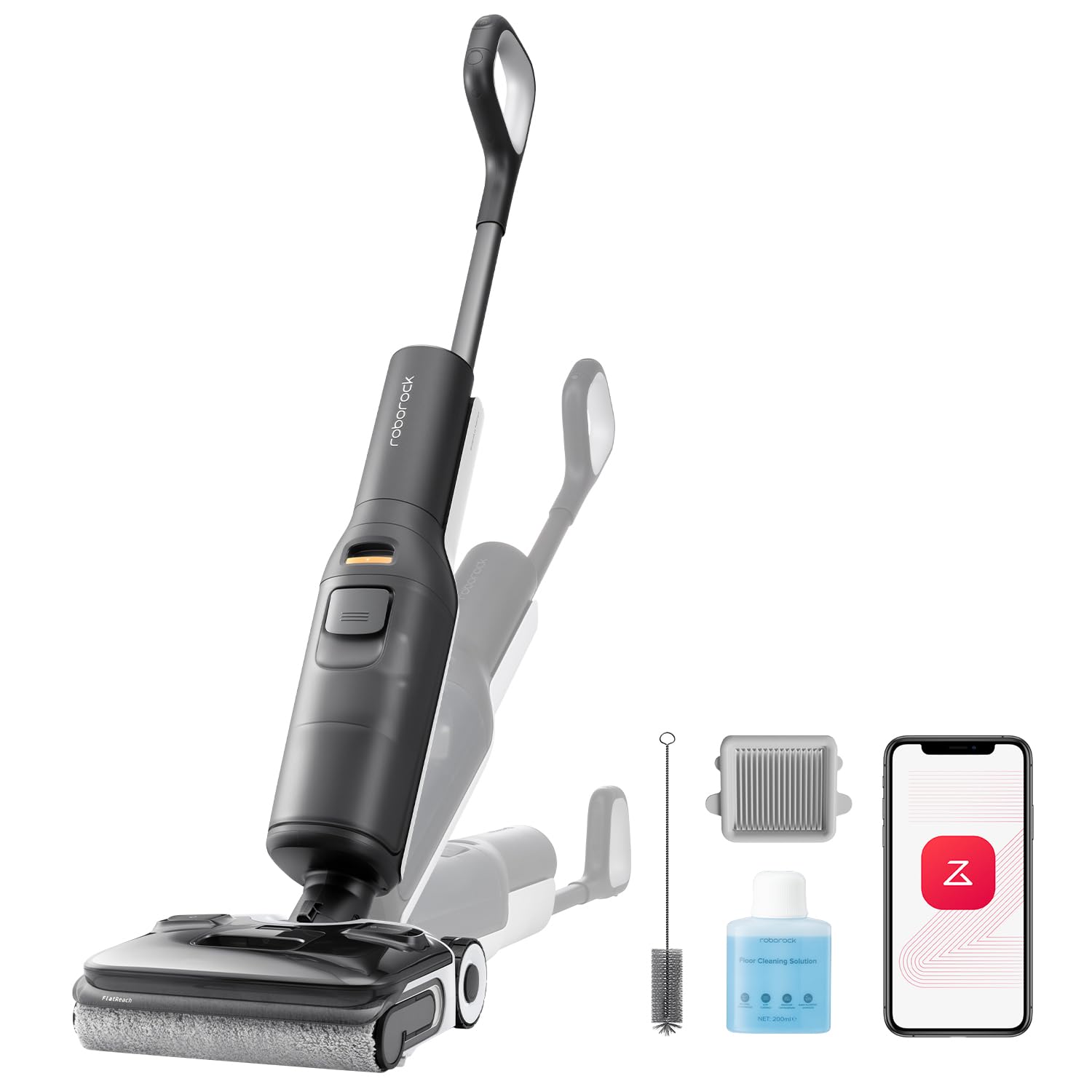 roborock F25 ACE Wet Dry Vacuum Cleaner, Cordless Vacuum Mop All in One for Hard Floor, 20000Pa Hardwood Floor Cleaner with Zero Tangle, 194°F Hot Air Flash Drying Electric Mop, 180° Lie Flat, WiFi