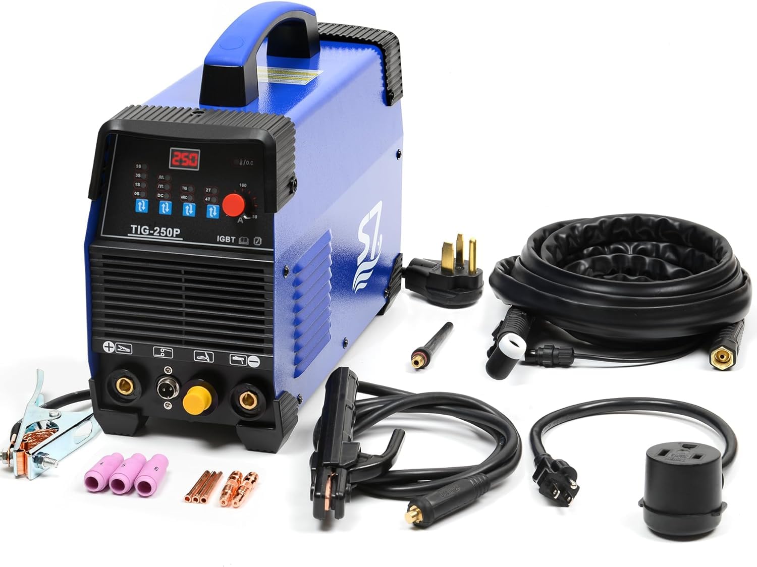 TIG Welder 250 Amp 2T/4T 110&220V ARC/DC TIG/PULSE 3 In 1 TIG Welding Machine,Use 3/32 Tungsten Welding Rod
