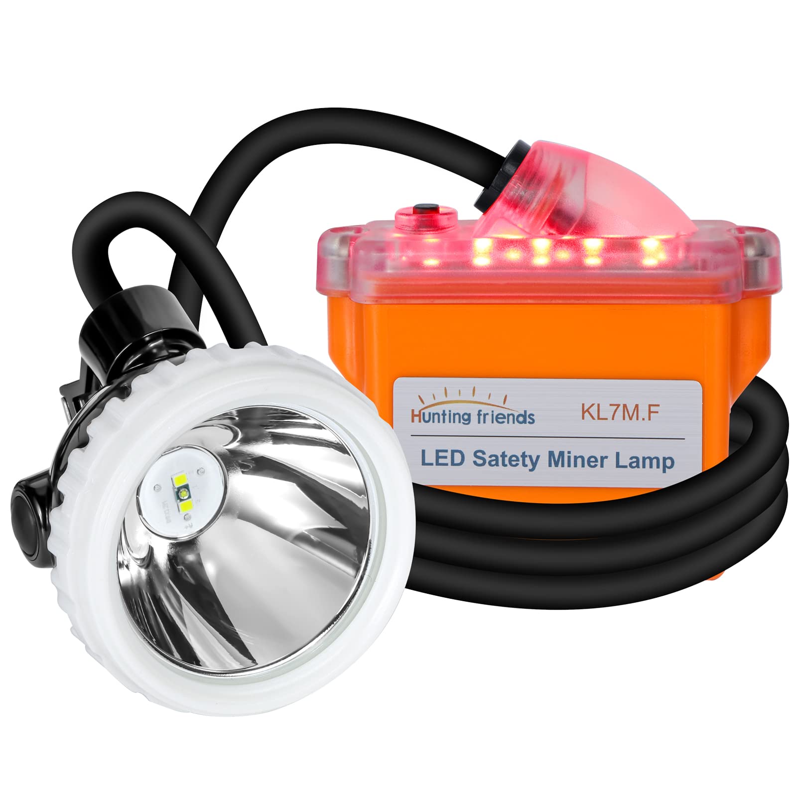 Hunting friends Superbright Mining Headlight,High Power Rechargeable Miner Lamp for Hard Hat Led Lights Professional Waterproof Headlight KL7M.F Explosion Proof Miner's Headlamp
