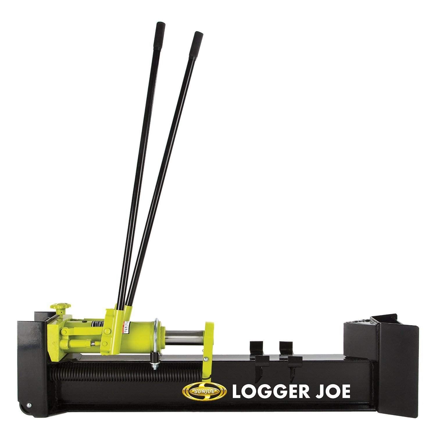 Sun Joe Hydraulic Steel Beam Log Splitter, 10 Ton Capacity Firewood Tool, Green