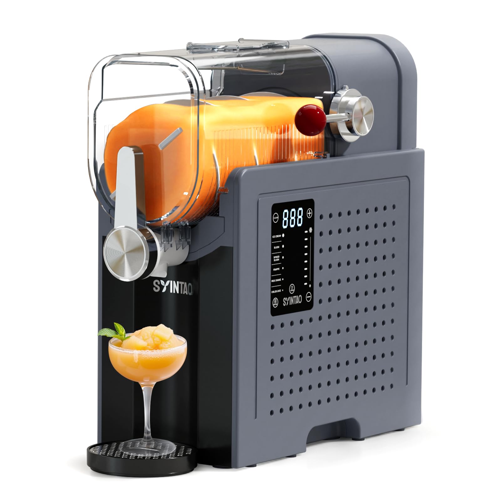 Slushie Machine for Home, Soft Serve Ice Cream Machine, 88oz Slushy Machine with 6 Preset Programs, Frozen Drink Maker for slush, Margaritas, Smoothie, Frappés, Milkshakes, and More, Auto-Cleaning