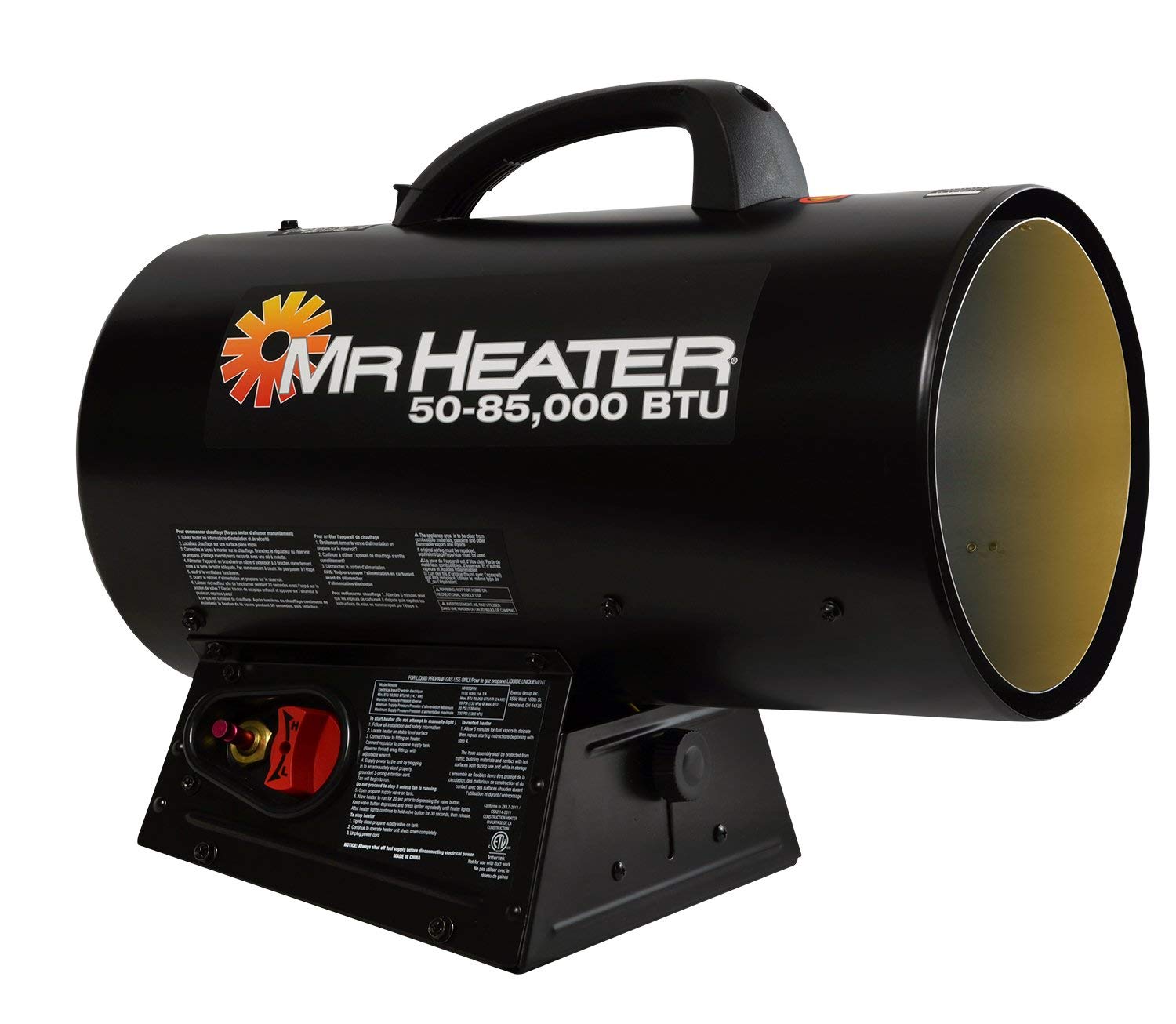 Mr. Heater F271380 MH85QFAV Forced Air Propane Heater, Black