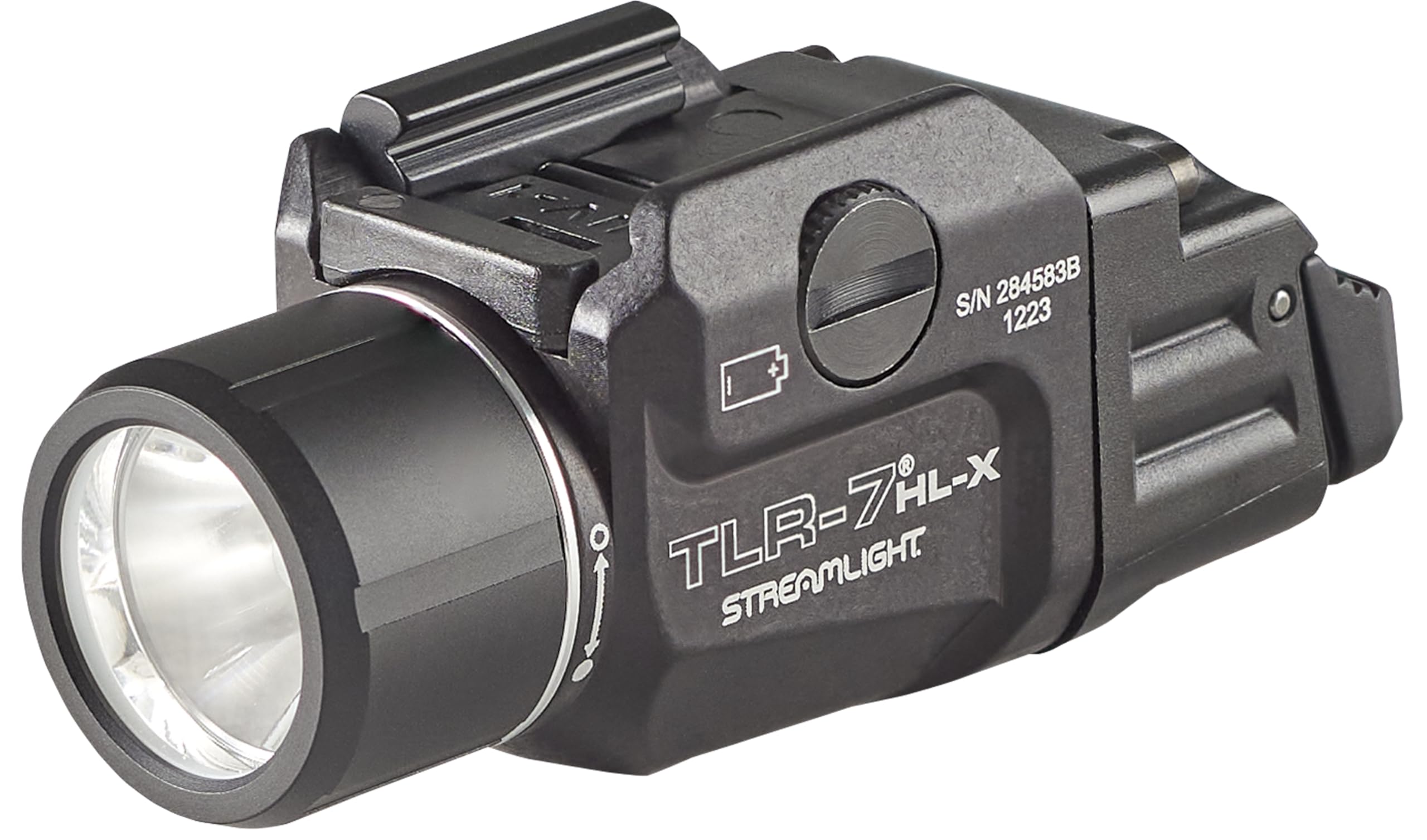 Streamlight 69458 TLR-7 HL-X USB 1000-Lumen Rechargeable Rail Mounted Weapon Light, Includes Interchangeable High and Low Switches, Black