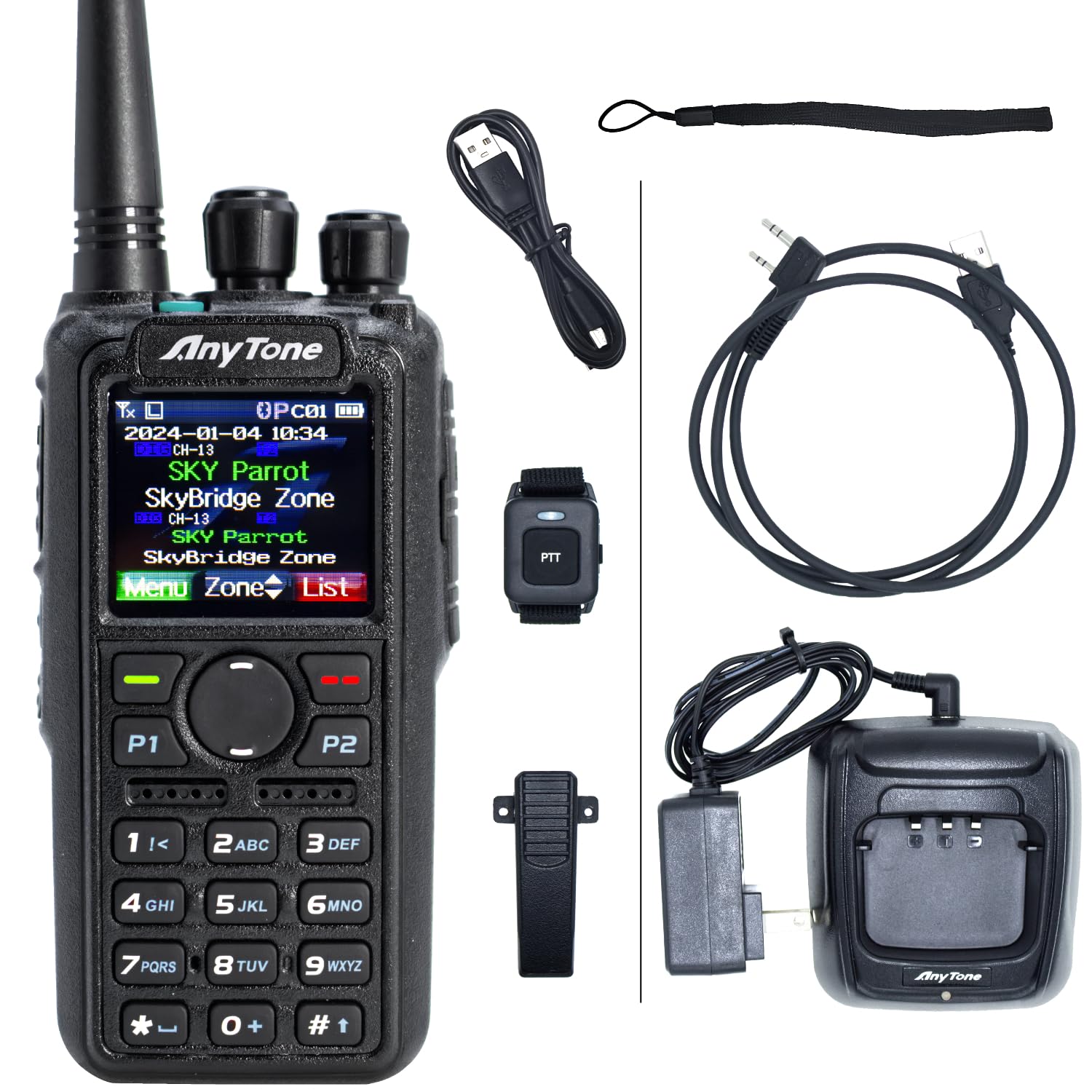 AnyTone AT-D878UVII Plus – Dual Band DMR/Analog 7W VHF, 6W UHF Handheld Radio w/FREE $97 Training Course – Bluetooth PTT, Digital/Analog APRS RX & TX - 500K Contacts Plus Great Support from BridgeCom!