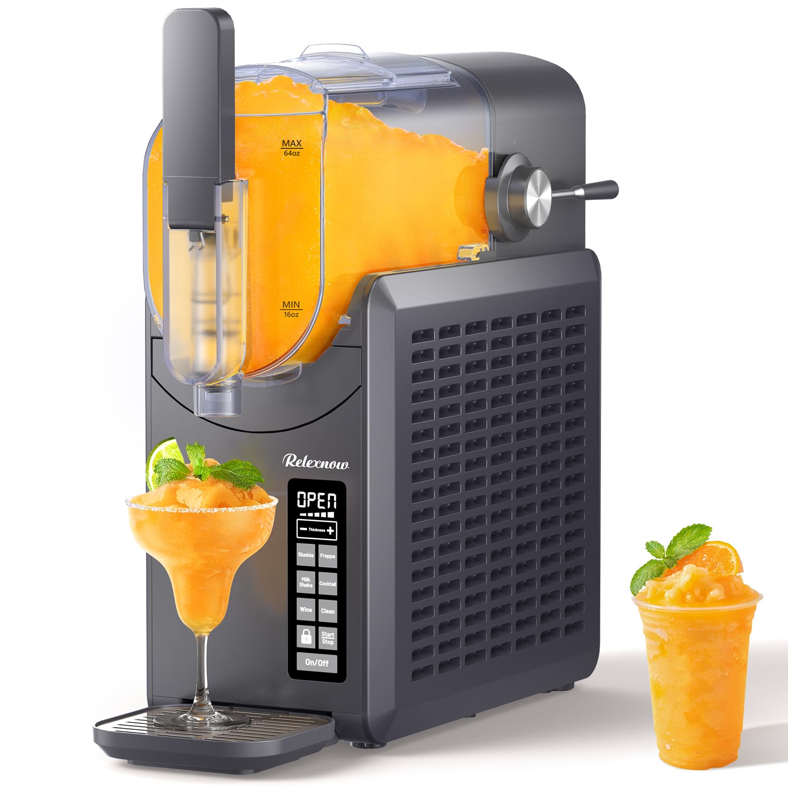 RELEXNOW Slushie Machine Frozen Drink Maker for Home with Self-Cleaning,No Ice Needed,DIY Slushy Maker for Slushie,Frappe,Milk Shake,Cocktail, Wine