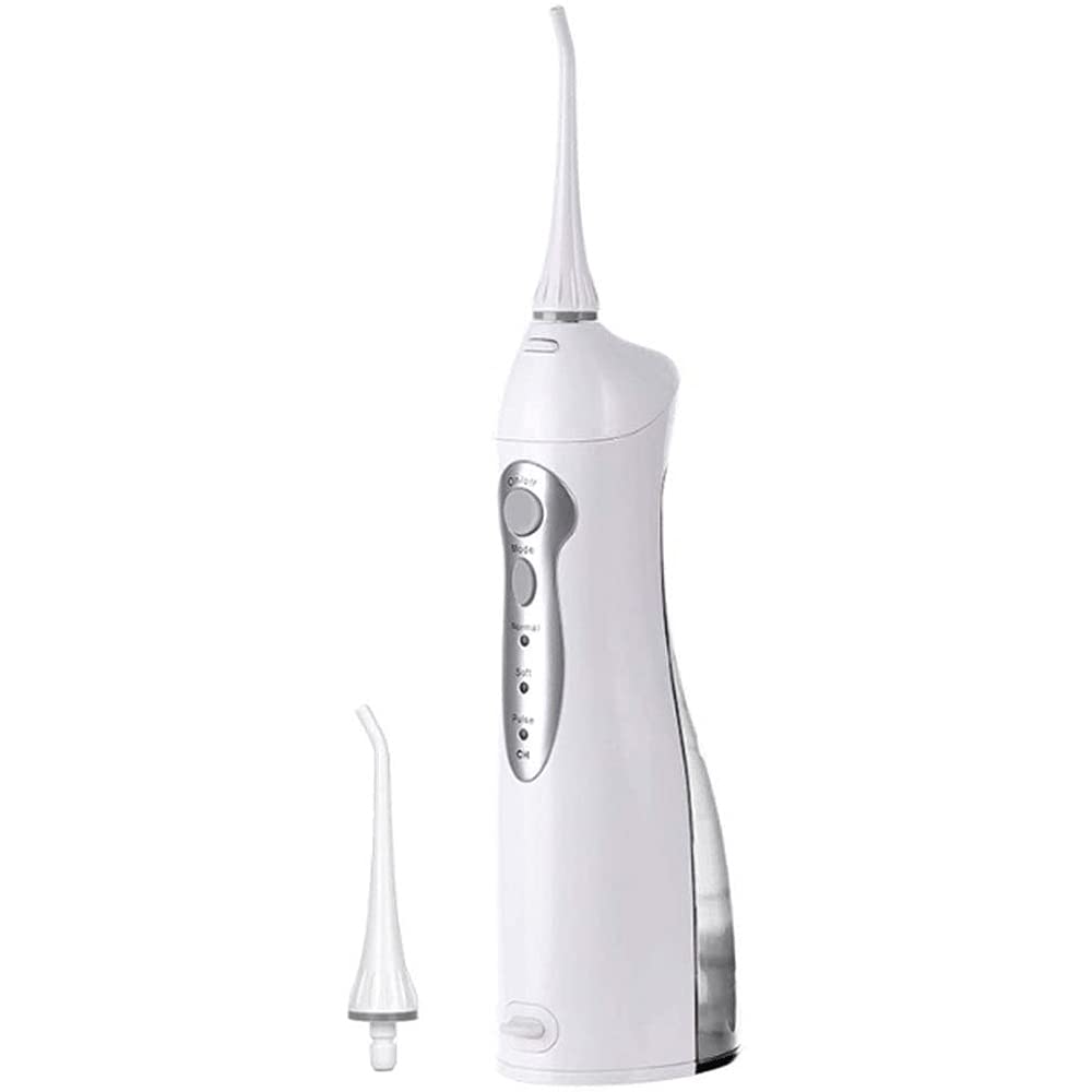 RMENST Cordless Water Flosser for Teeth, Gums, Braces, Dental Care Floss Tips Oral Irrigator Pick Cleaner for Home Travel, Rechargeable (Color : White)