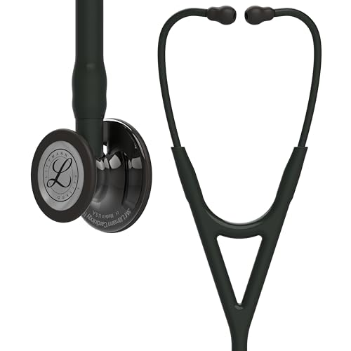 3M Littmann Cardiology IV Diagnostic Stethoscope, 6232, More Than 2X as Loud*, Weighs Less**, Stainless Steel High Polish Smoke-Finish Chestpiece, 27" Black Tube, Stem, and Headset
