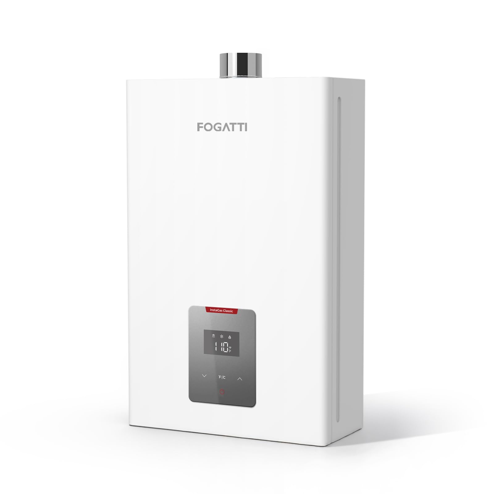 FOGATTI Tankless Water Heater Natural Gas, Indoor Installation Up to 4.0 GPM, 90,000 BTU Instant Hot On demand Water Heater for Homes, Apartments and Commercial Settings, InstaGas Classic 90 Series
