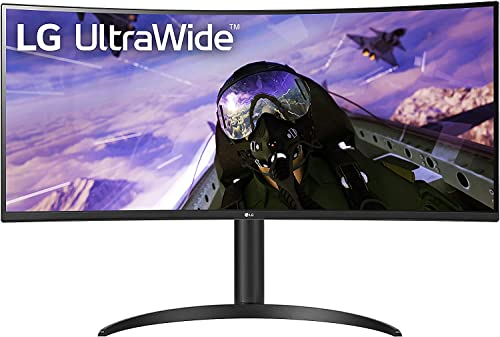 LG 34WP65C-B UltraWide Computer Monitor 34-inch QHD (3440x1440) 160Hz, HDR10, AMD FreeSync Premium, Built-In Speaker, Borderless Design, Tilt/Height Stand, HDMI DisplayPort, Black