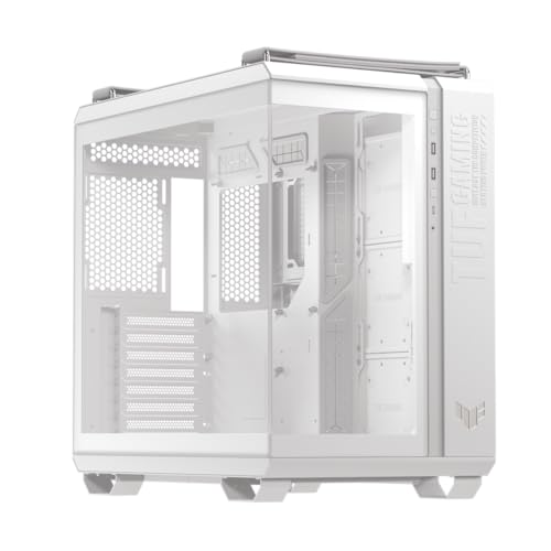 ASUS TUF Gaming GT502 Horizon White ATX Mid-Tower Gaming Case (Boundless Panoramic Design, Dual-Chamber, Independent CPU and GPU Cooling Zones, Tool-Free Side Panels, USB 10 Gbps Type-C® Front Panel)