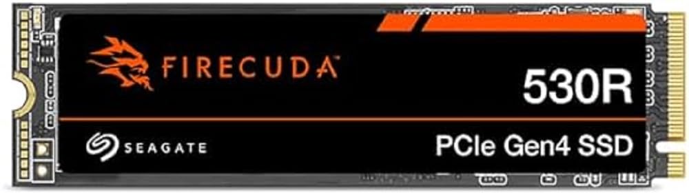 Seagate FireCuda 530R NVMe SSD 2TB, voor PS5/PC, Refresh, M.2 PCIe Gen4 ×4 NVMe 1.4, 7.300 MB/s, 3D-TLC-NAND, 640TBW, Data Rescue Service (ZP2000GM3A063)