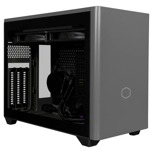 Cooler Master NR200P MAX Mini-ITX Case with 280mm AIO, 850W SFX PSU, Vertical GPU Mount, PCIe Gen4 Riser, Glass or Vented Panel