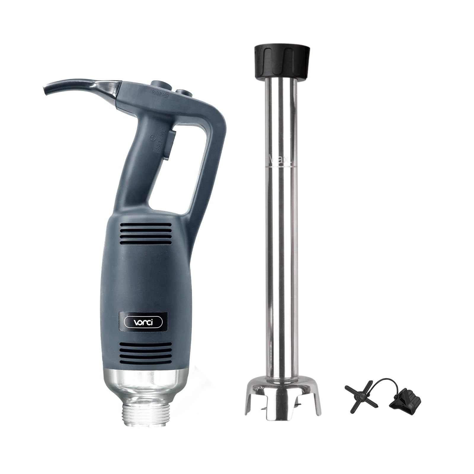 VONCI 750W Commercial Immersion Blender, Extra Heavy Duty Hand Blender with Variable Speed 8000-19000RPM, Handheld Stick Mixer with 22" SUS 304 Shaft, Commercial Emulsifier for Restaurant Kitchen.