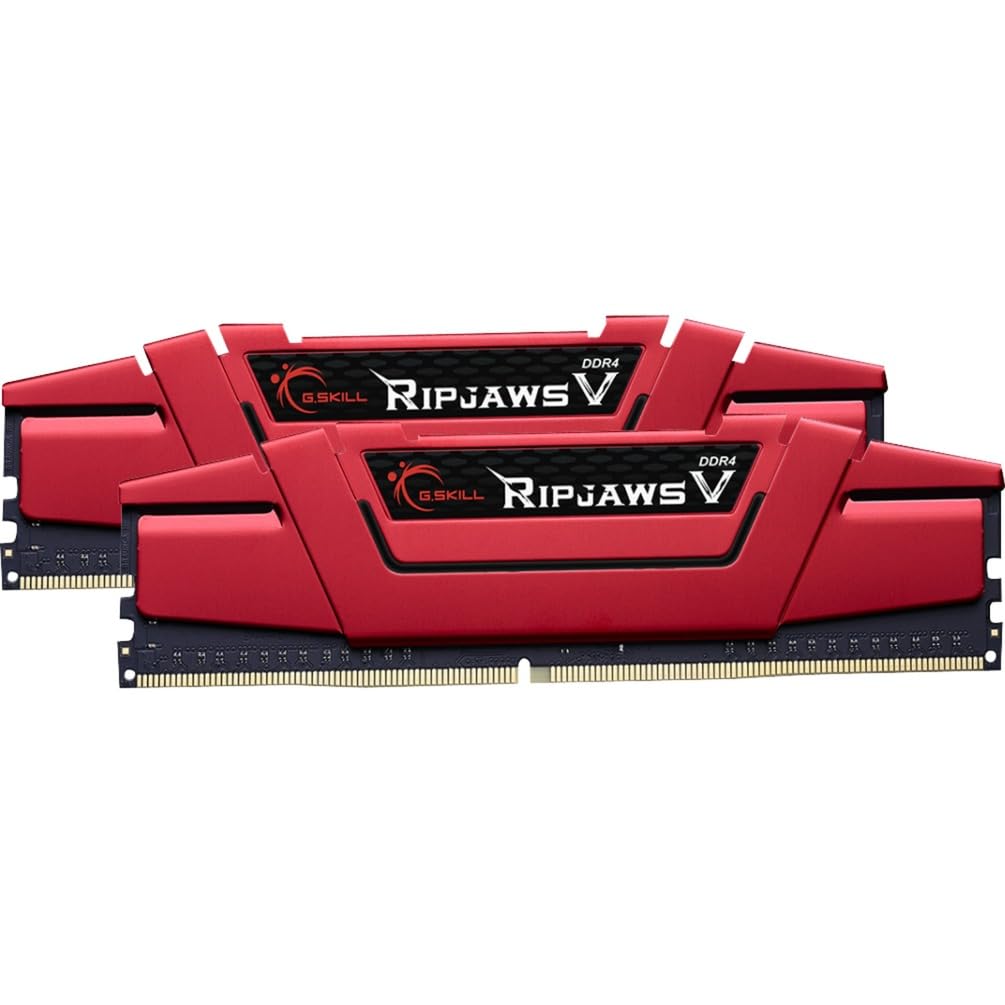 G.SKILL Gskill F4-2400C15D-32GVR Memory D4 2400 32GB C15 RipV K2 2X 16GB, 1.2V, RipjawsV Red