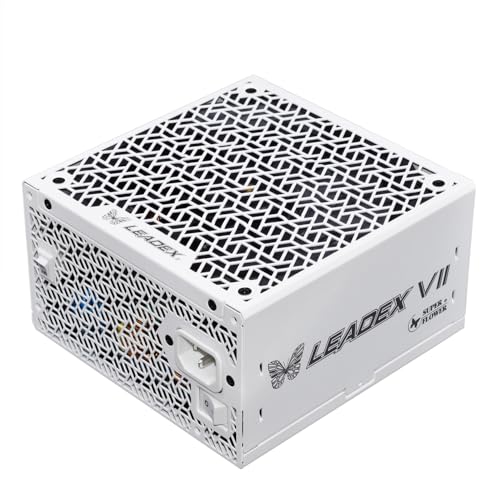 Super Flower Leadex VII XP 1200W 80+ Platinum, Cybenetics Platinum, Full Modular, ATX 3.1, W/12V-2 * 6 Cable (2x8pin - 16pin Native Cables), Power Supply, FDB Fan, SF-1200F14XP, White