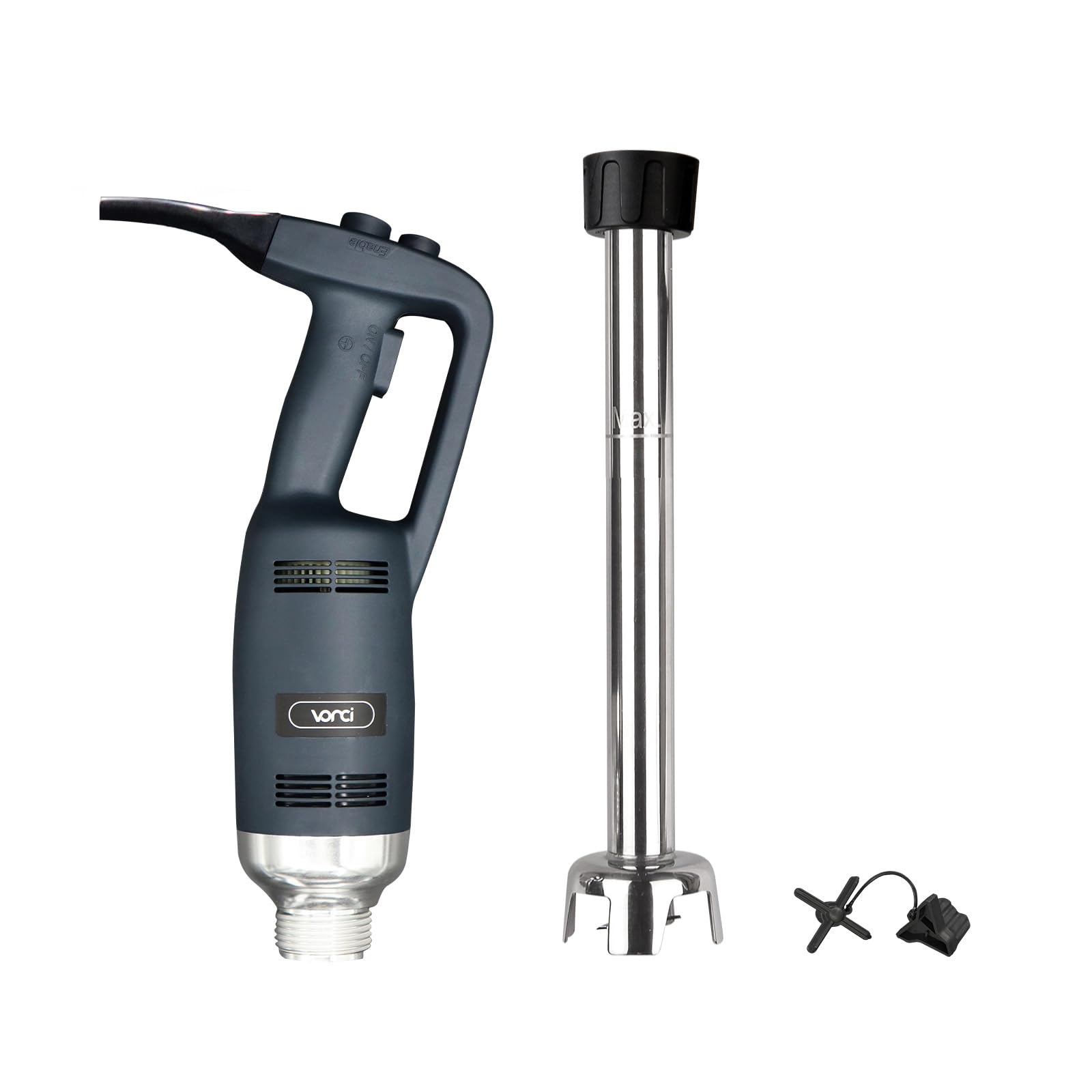 VONCI 500W Commercial Immersion Blender Handheld, 20" 304 Removable Shaft, Heavy Duty Stick Blender with Variable Speed 6000-20000RPM, Long Hand Mixer for Professional Kitchen Use.