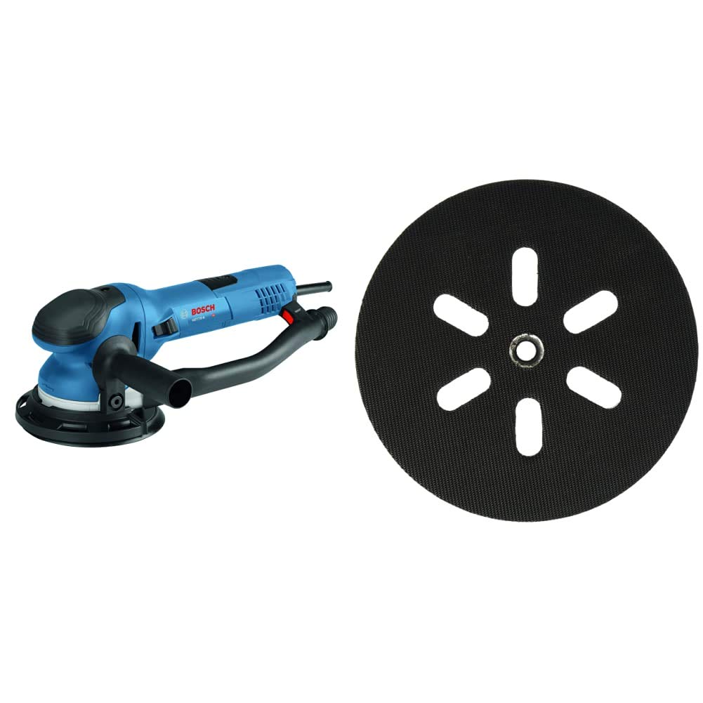 Bosch Power Tools - GET75-6N - Electric Orbital Sander, Polisher - 7.5 Amp, Corded, 6"" Disc Size - features Two Sanding and RS6046 Hard Hook-&-Loop Sander Backing Pad