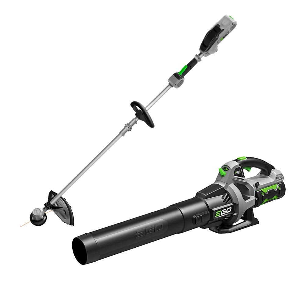 EGO POWER+ Combo, Cordless Trimmer and Blower, 15" Trimmer for Weeds and Grass with Rapid Reload and Cordless Electric 530 CFM Blower, Includes 56V 2.5Ah Battery and Charger - ST1502LB