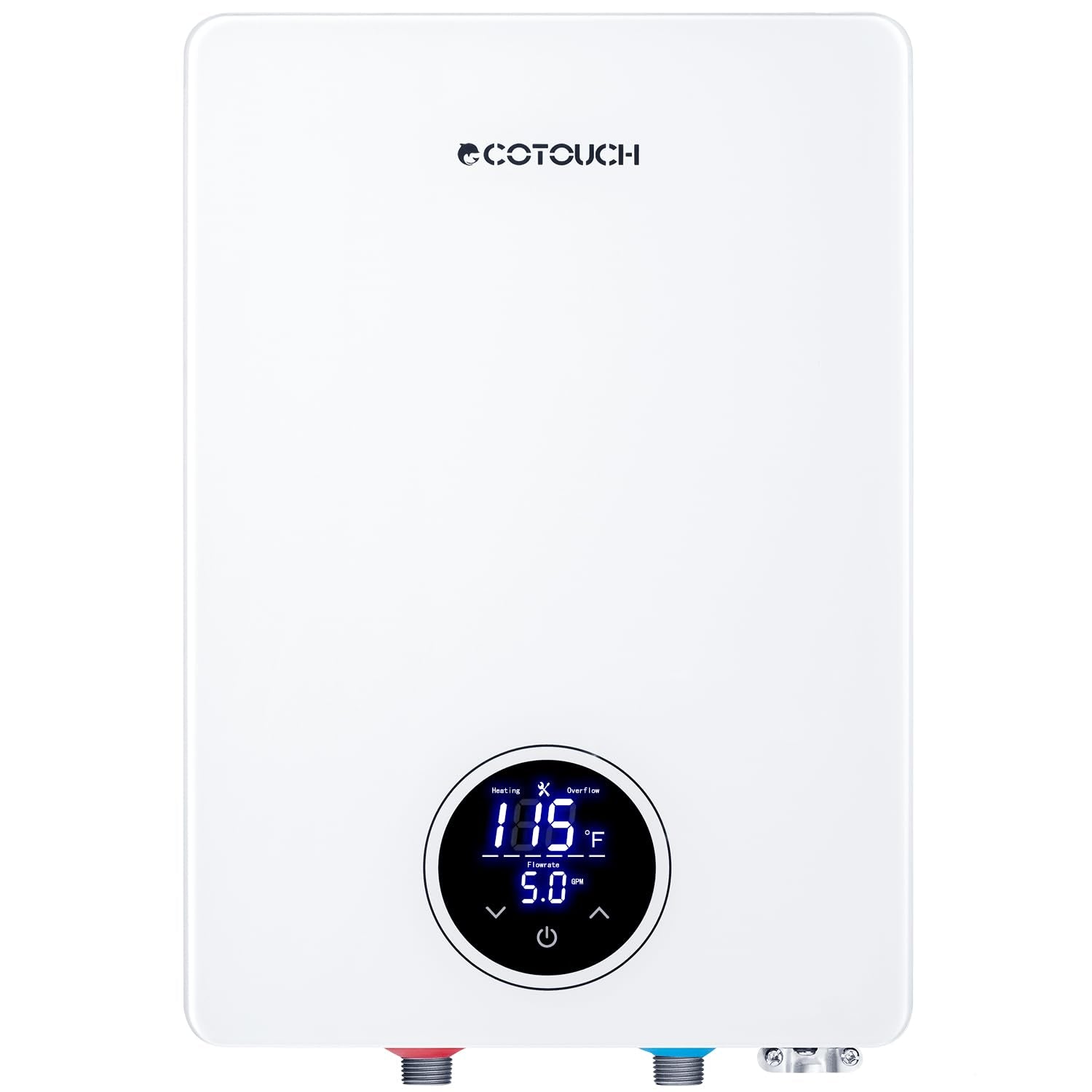 Electric Tankless Water Heater, ECOTOUCH 27kW on Demand Hot Water Heater Electric 240V Instant Tankless Hot Water Heaters Point of Use with ETL Certificated for Whole House Shower ECO270S