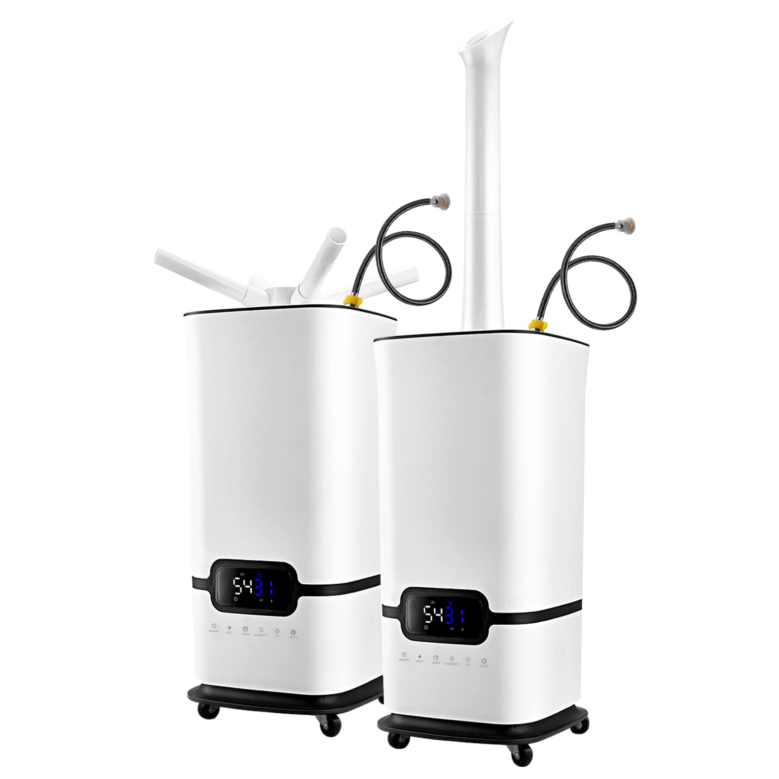 JIAWANSHUN Industrial Humidifier Commercial Humidifier with Water Pipe 1500ML/h Cool Mist Humidifier,1200sq.ft 17L/4.2Gals Whole House Humidifier Top Filled Humidifier for Large Room Green House