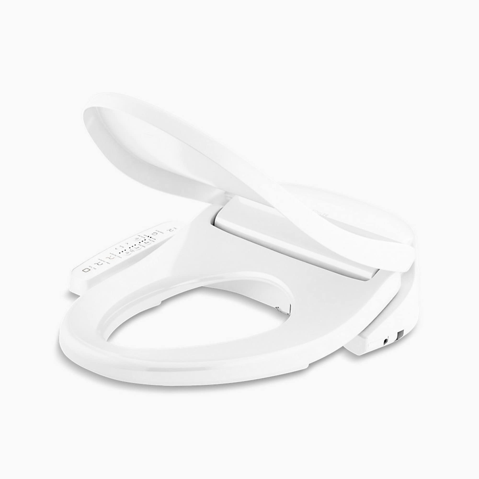 KOHLER Purewash E580 Elongated Bidet Toilet Seat, White, Quiet-Close Lid Prevents Slamming, Self-Cleaning Wand, Adjustable Water Pressure with Multiple Cleansing Options