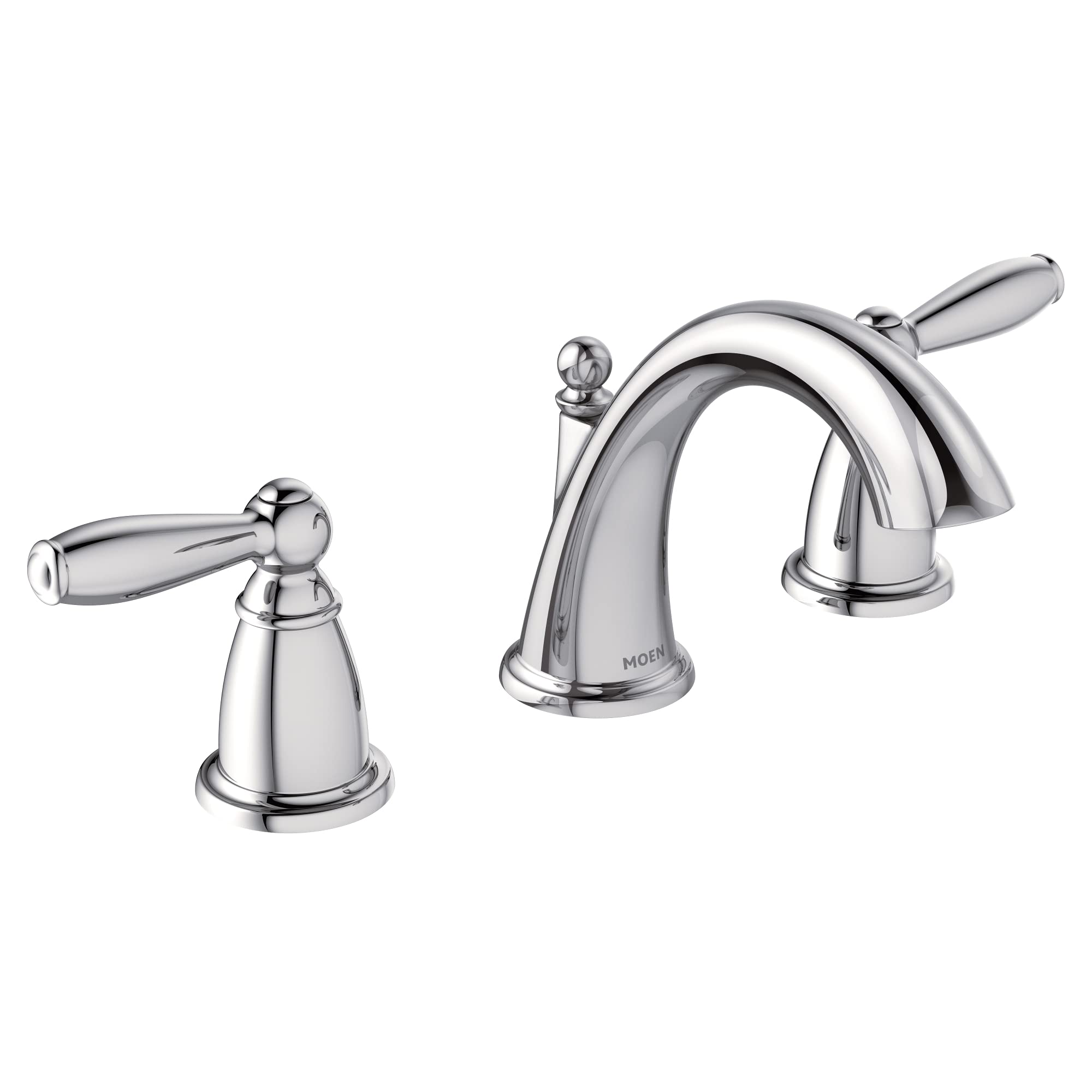 Moen Brantford Chrome Two-Handle High Arc Widespread Bathroom Sink Faucet for 3-Hole Setups with Valve Included, TV6620