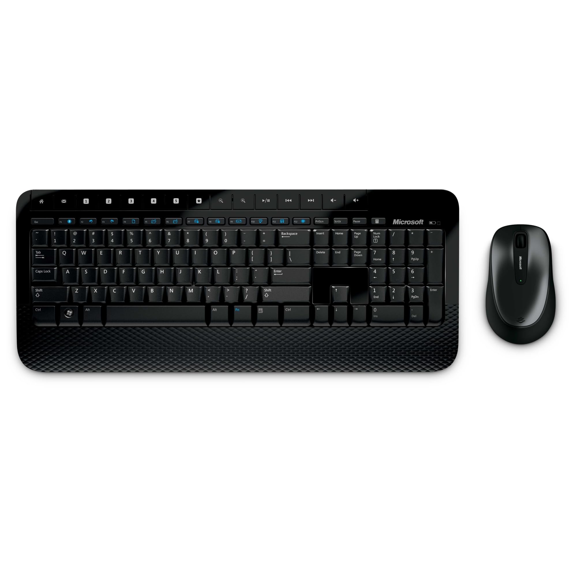 Microsoft Wireless Desktop 2000, Black - Wireless Keyboard and Mouse Combo with Comfortable Palm Rest.