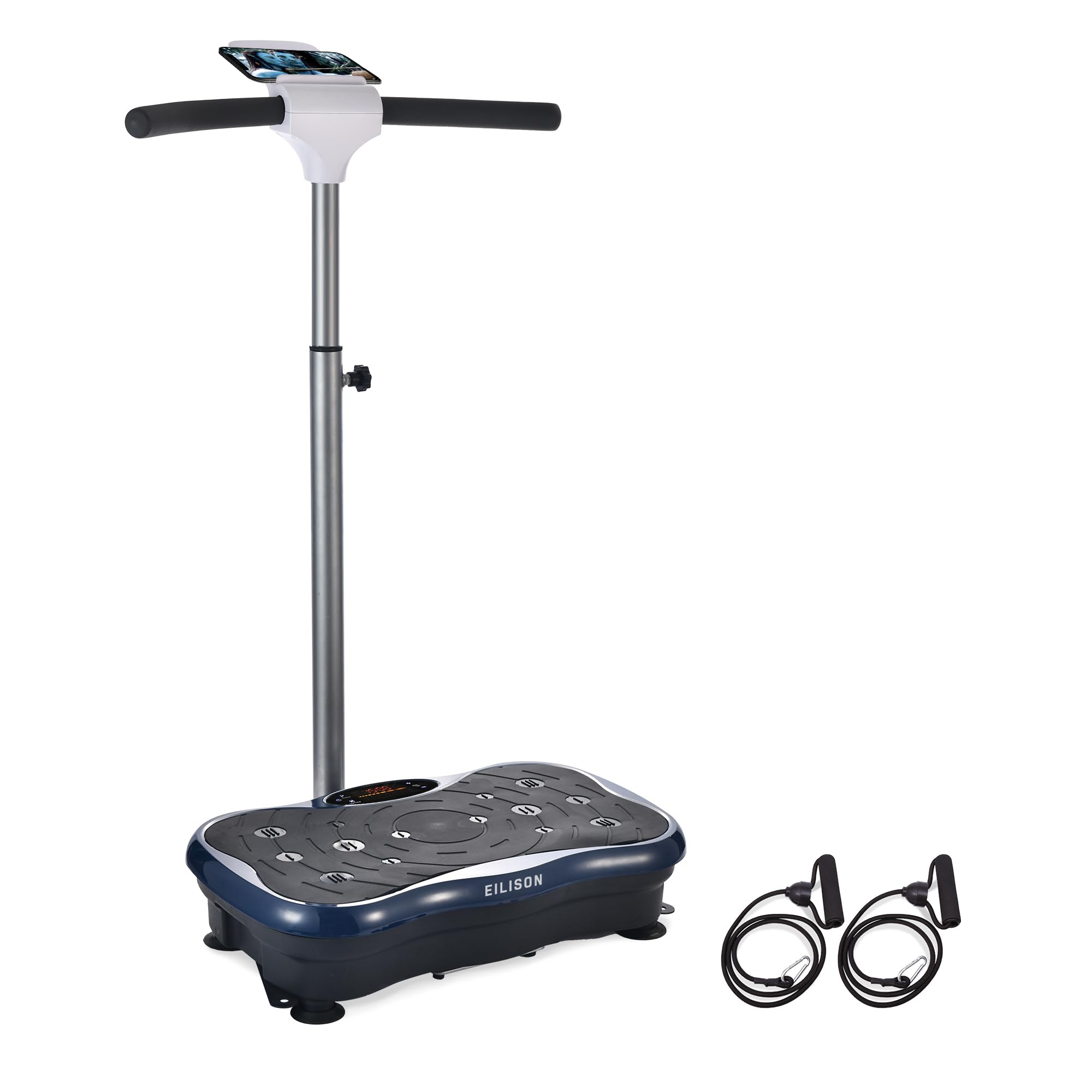 EILISON FIRMHOLD Handle Vibration Plate Exercise Machine for Lymphatic Drainage- Full Body Workout Vibration Platform for Weight Loss, 350lbs Vibration Plate for Beginners & Recovery (Handle Blue)