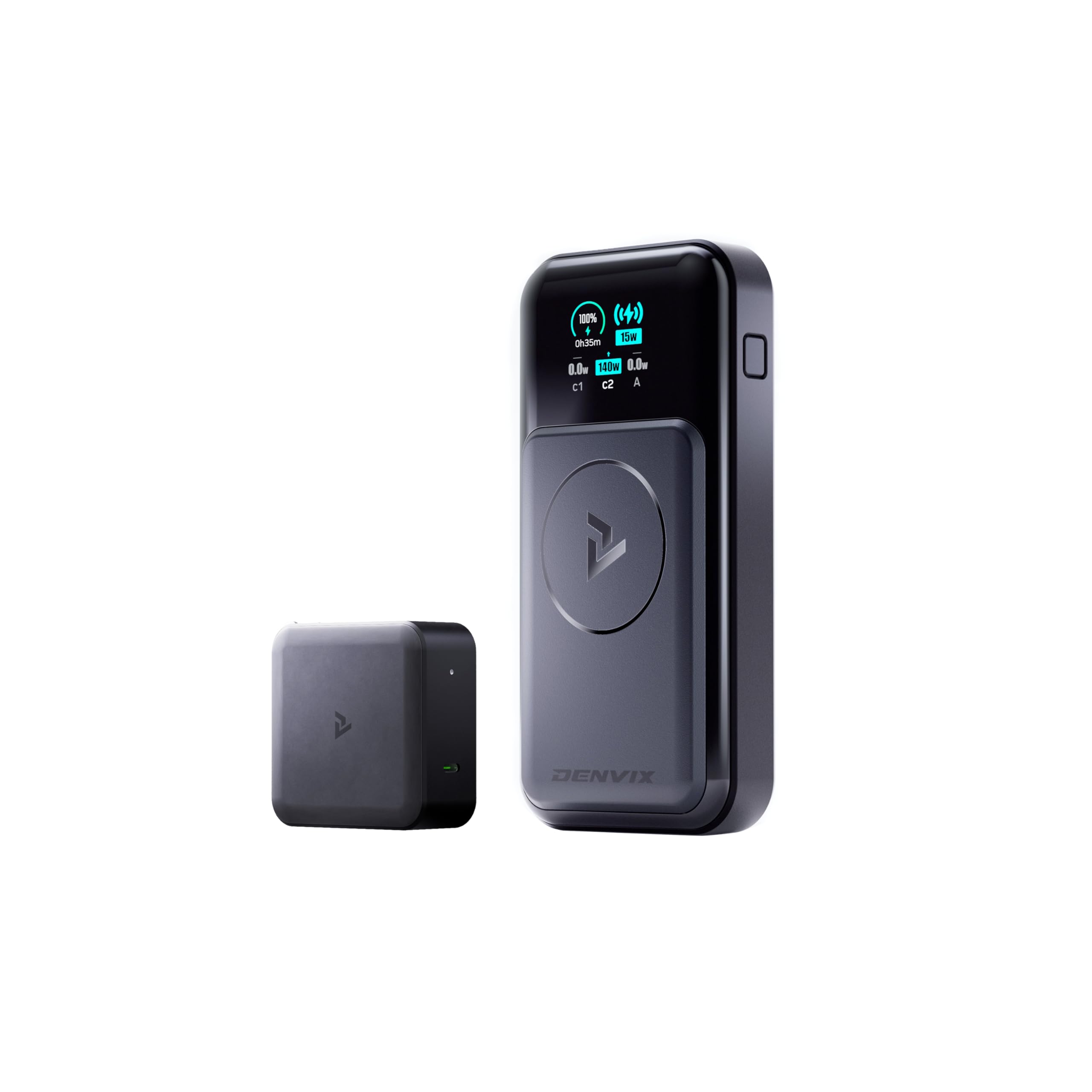 DENVIX PowerX Power Bank Deluxe Package, 250W 4-in-1 25,000mAh Laptop Portable Charger (91.25Wh) with Magnetic Wireless Charging for iPhone, Samsung, MacBook, DJI, AirPods and More