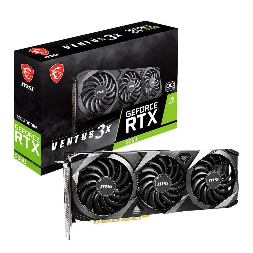 MSI GeForce RTX 3060 Ventus 3X 12G OC, Gaming Graphics Card - RTX 3060