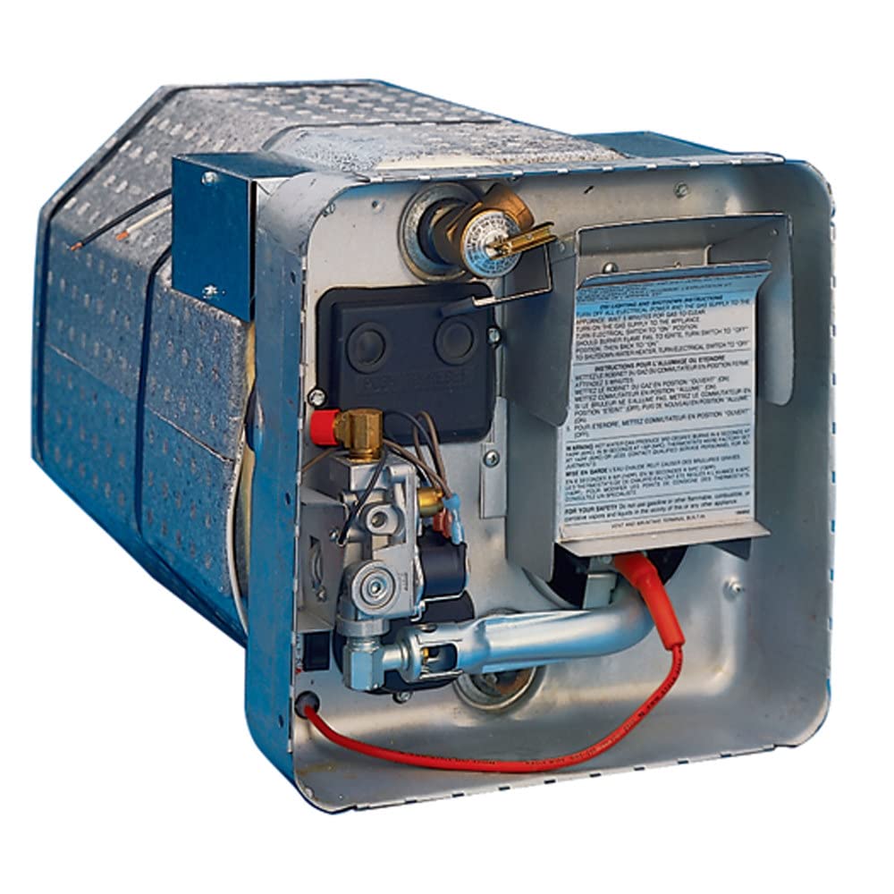 Suburban Advantage RV Tank Water Heater SW6DEL - 6 gallon Porcelain Lined Steel Tank with Direct Spark Ignition (DSI), Incoloy Electric Element, and 12VDC relay (5240A)
