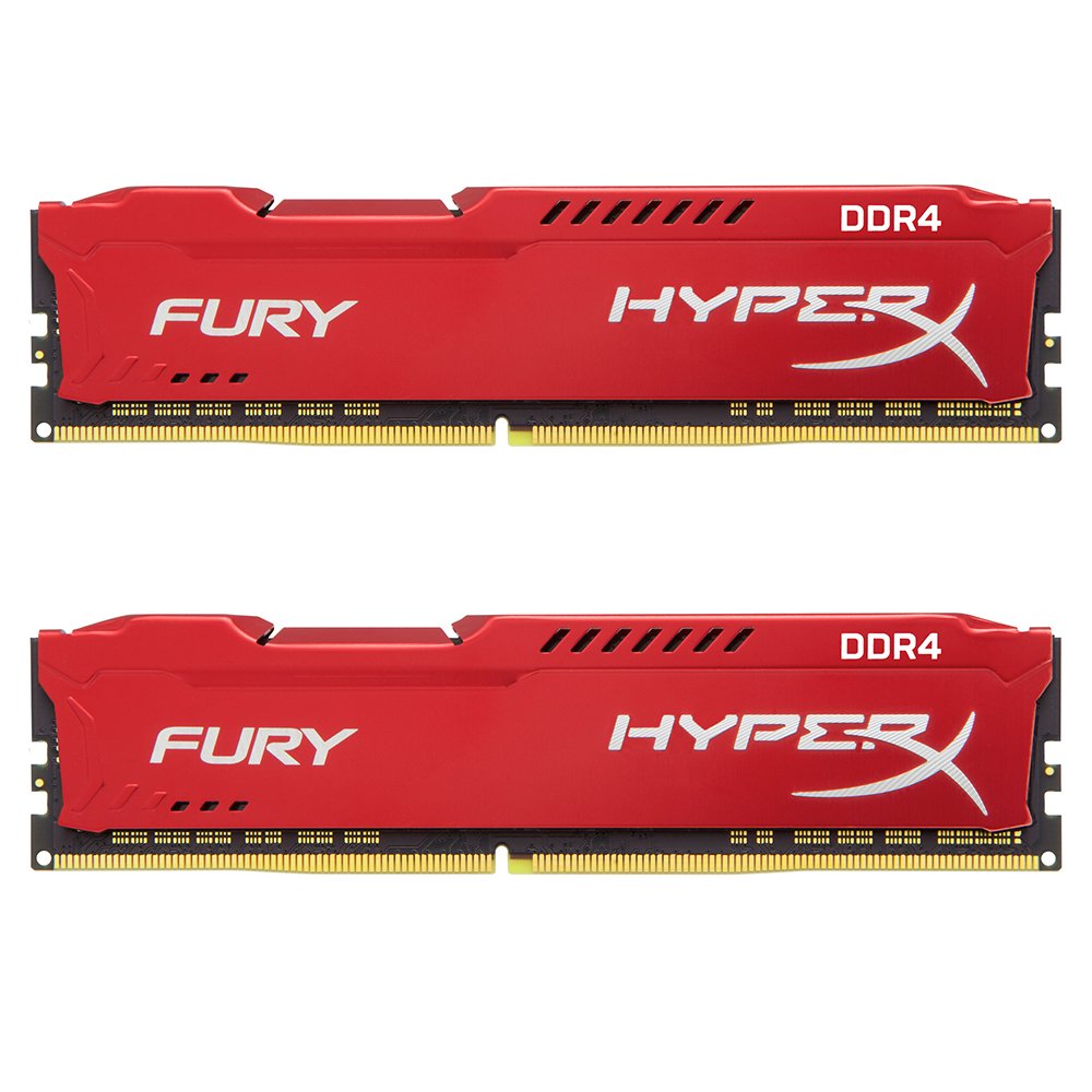 Kingston Technology HyperX Fury Red 16GB 2400MHz DDR4 CL15 DIMM Kit of 2 1Rx8 (HX424C15FR2K2/16)