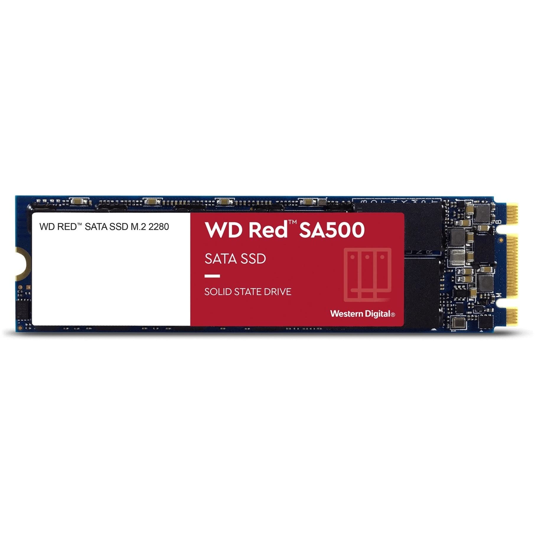 Western Digital 2TB WD Red SA500 NAS 3D NAND Internal SSD - SATA III 6 Gb/s, M.2 2280, Up to 560 MB/s - WDS200T1R0B