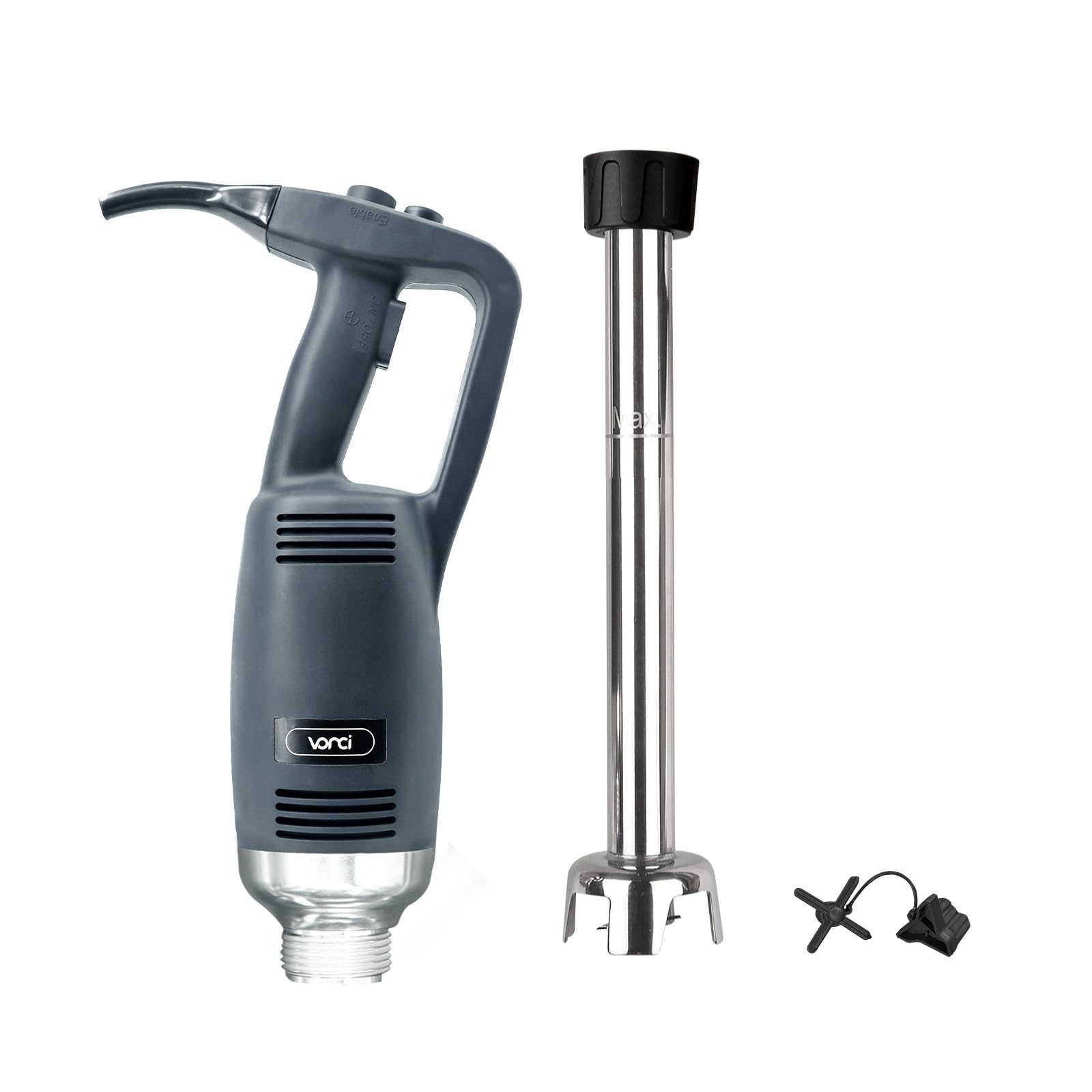 VONCI 750W Commercial Immersion Blender, Extra Heavy Duty Hand Blender with Variable Speed 8000-19000RPM, Handheld Stick Mixer with 20" SUS 304 Shaft, Commercial Emulsifier for Restaurant Kitchen.