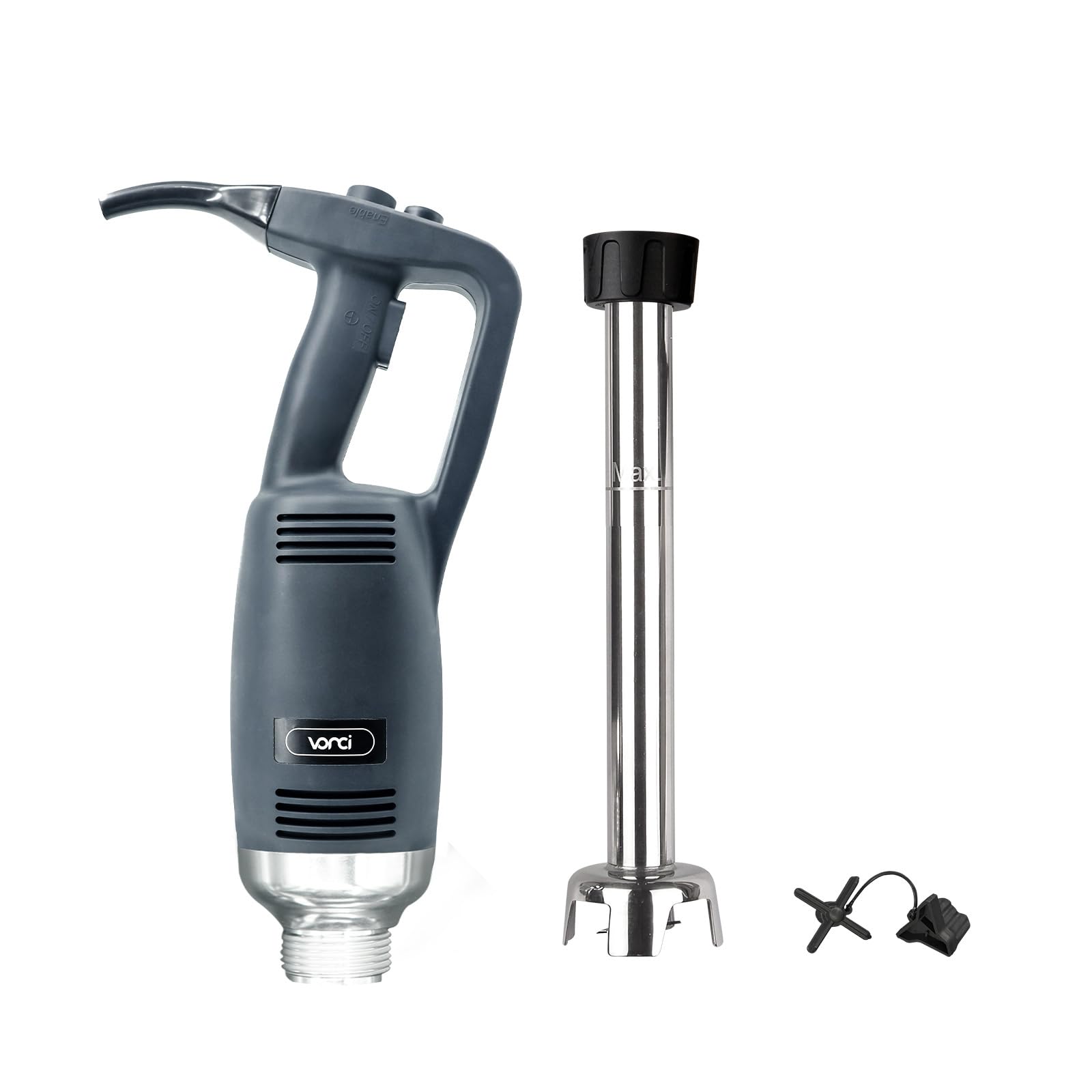 VONCI 750W Commercial Immersion Blender, Electric Hand Blender with 16" Detachable Shaft, Variable Speed 8000-19000RPM,Industrial Immersion Blender for Restaurant Kitchen.Extra Heavy Duty Hand Mixer.