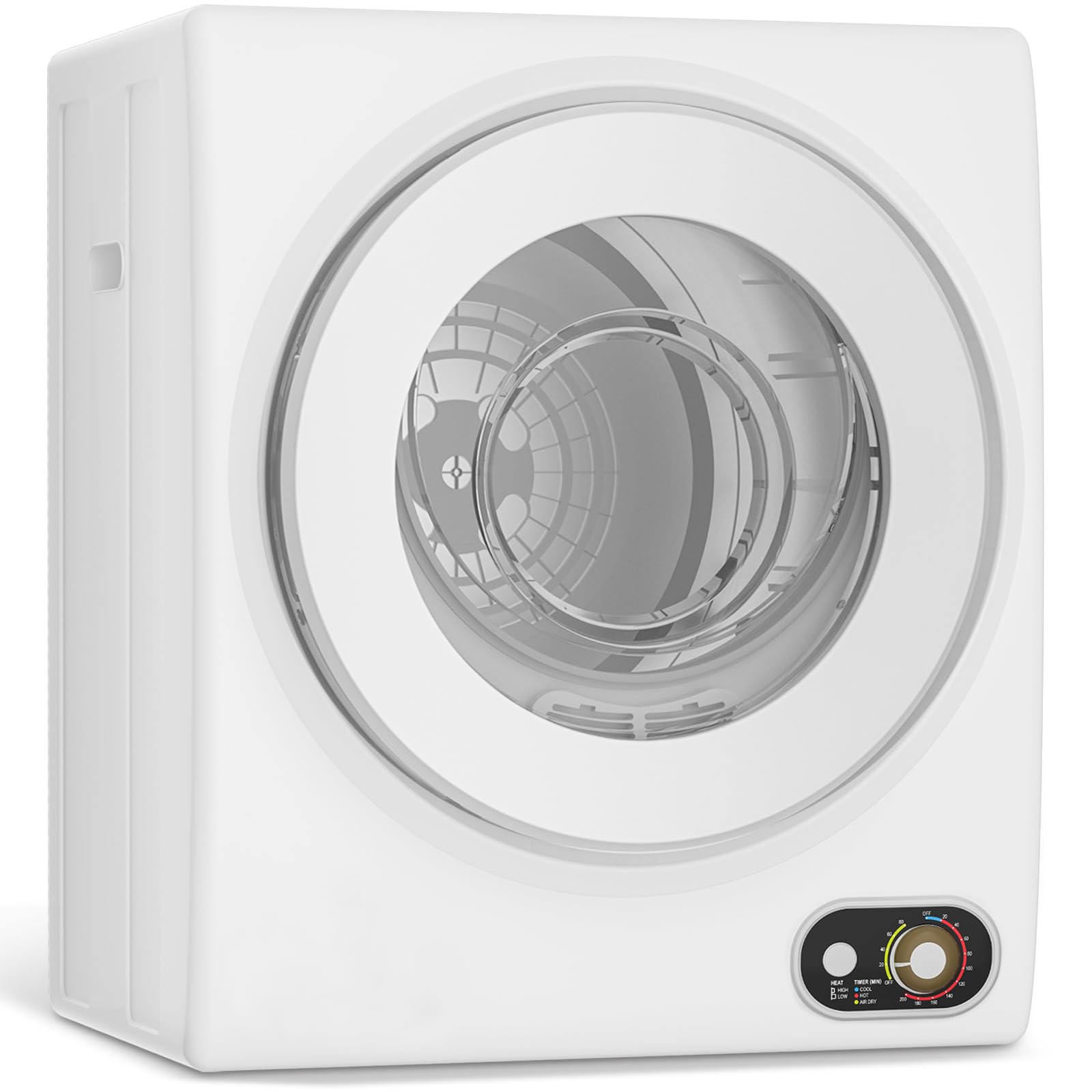 Elevon Compact Laundry 120V Clothes Stainless Steel Inner Tub, Electric Machine for Small Space, Apartments, hostels, RVs, 4 Modes Portable Dryer, 1.5 Cubic Feet, Gray