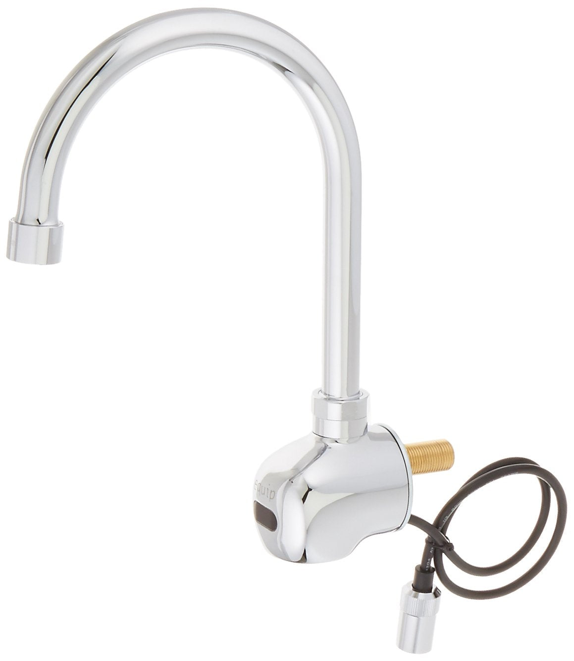 T&S Brass 5EF-1D-WG Wall Mount Swivel Gooseneck Equip Sensor Faucet, Silver/Pewter