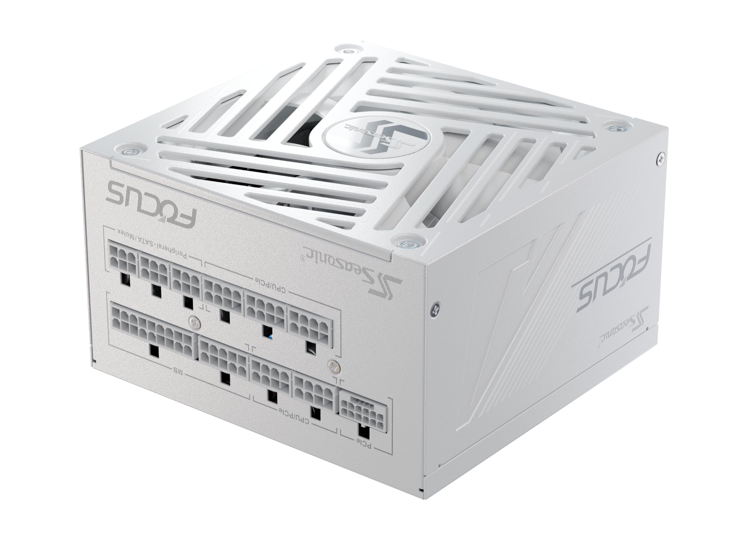 Seasonic Focus GX-1000 White ATX3, 1000W 80+ Gold Full-Modular, Fan Control in Fanless, Silent, Cooling Mode, 10 Year Warranty, Power Supply for Gaming and Various Application, SRP-FGX102-A5A32SF.