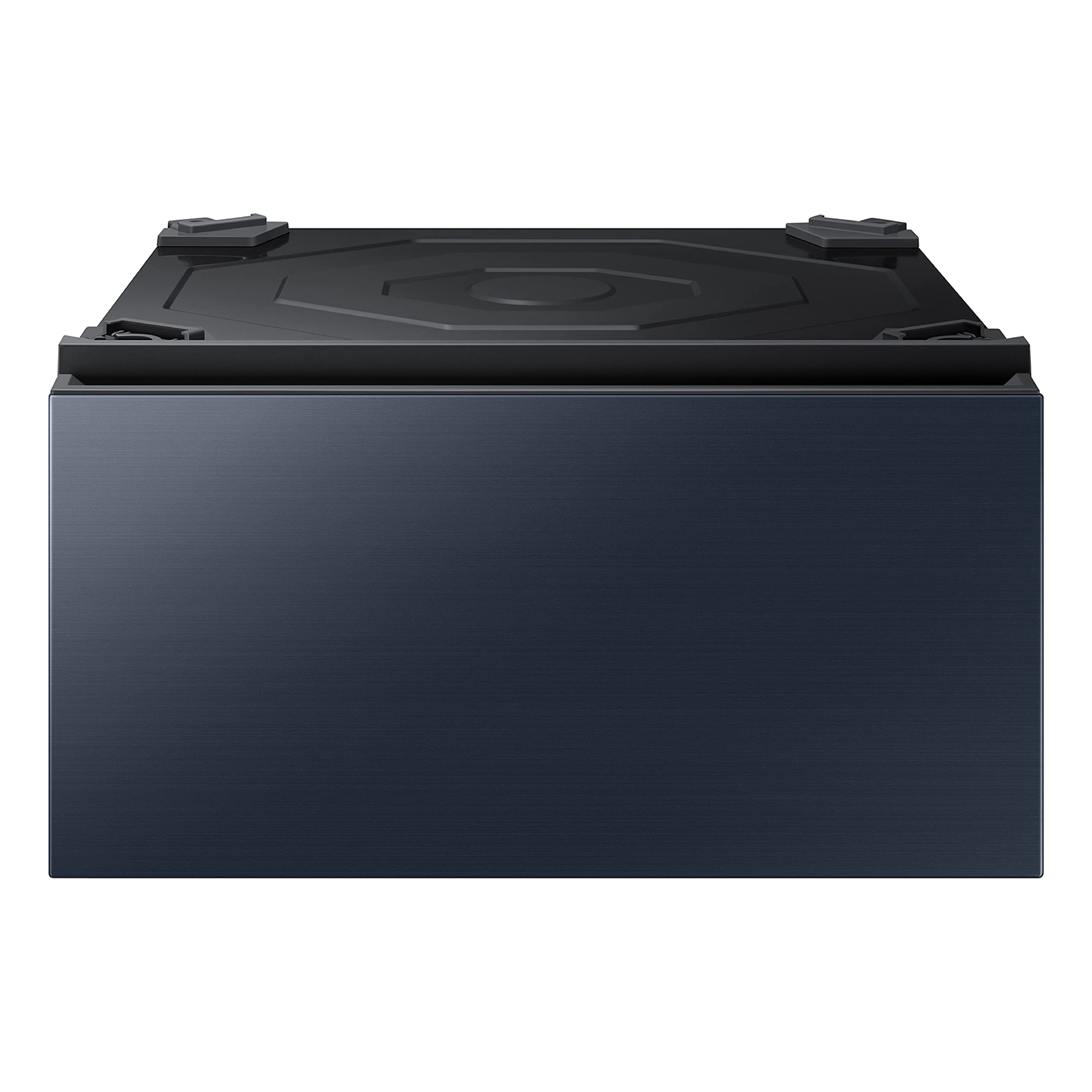 SAMSUNG 27-Inch Bespoke Front Load Washer Dryer Pedestal Stand w/ Pull Out Laundry Storage Drawer, WE502ND, Brushed Navy
