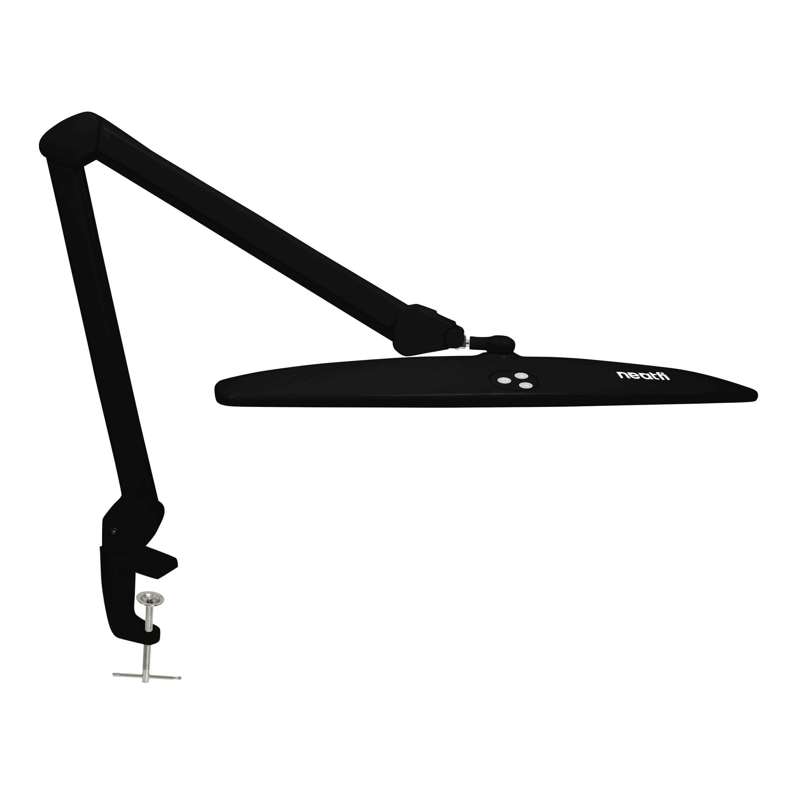 Neatfi Elite HD XL Task Lamp, 1360 Lumens, 84PCS SMD LED, 6500K, Non-Polar Dimming, Desk Light for Home, Office, and Study Room (Non-CCT with Clamp, Black, 22 Inches)