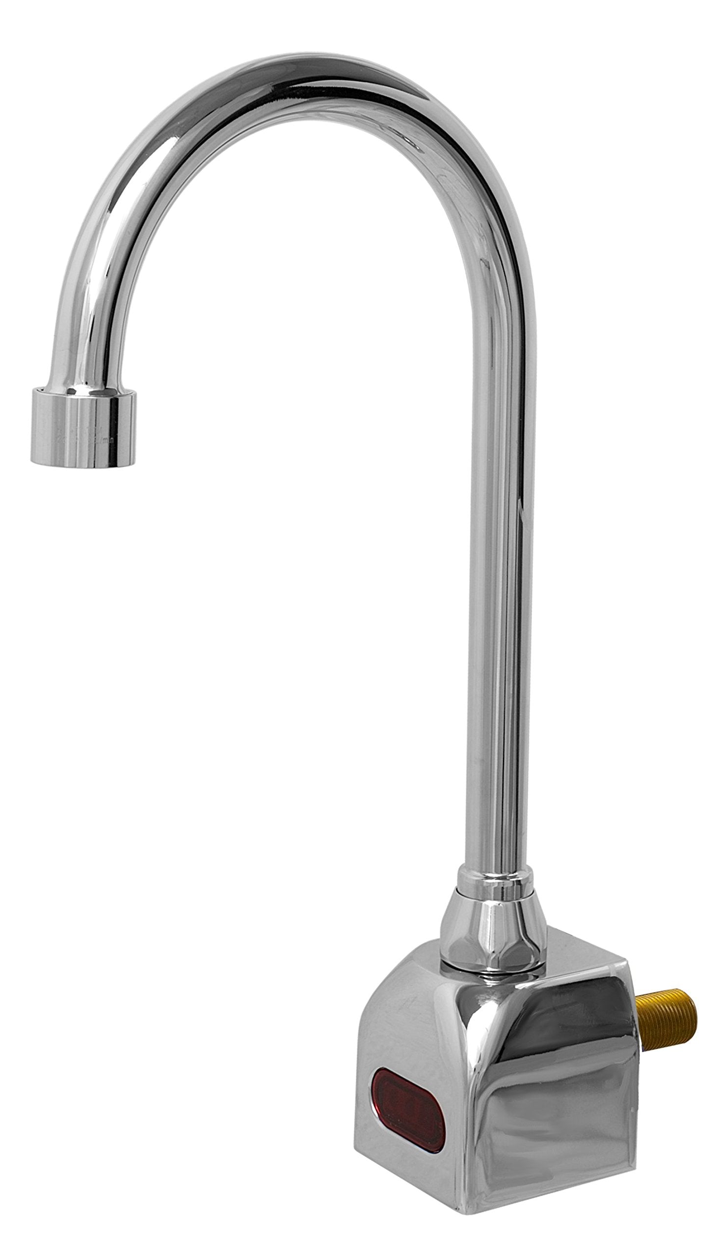 Hydrotek HB-6700 Sensor Commercial Battery Powered Lavatory Gooseneck Faucet, Touchless Wall Mounted Faucet, Chrome Plated, Solid Metal Construction, Non-Mixing